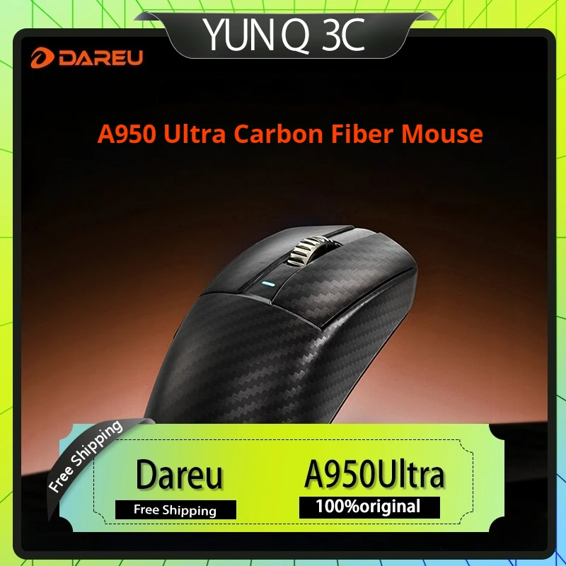 

Dareu A950 Ultra Lightweight Gaming Mouse Tri Mode 8000Hz Polling Rate Carbon Fibre Wireless Mouse for Gamer PC Accessories