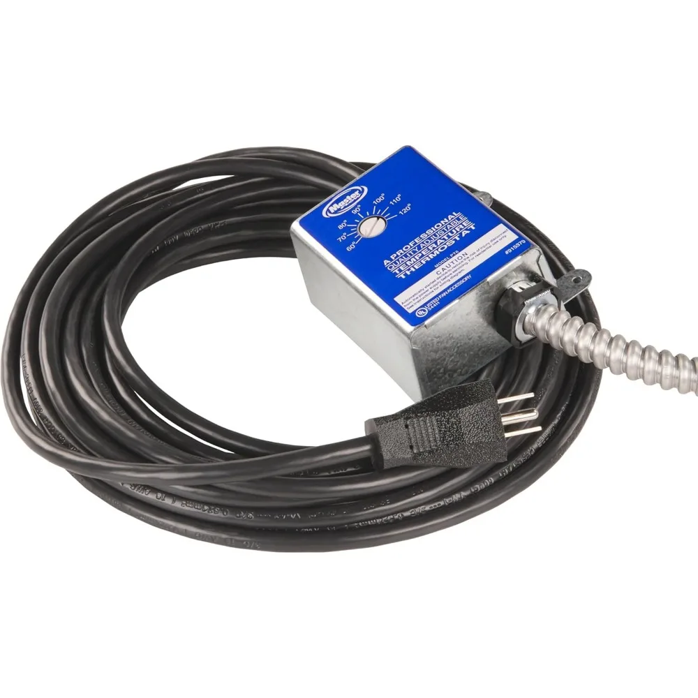 Sistema di ventilazione soffitta plug-in EZ Cool - 1050 CFM, ideale per spazi fino a 2000 mq. Piede, installazione semplice, stile legno stagionato