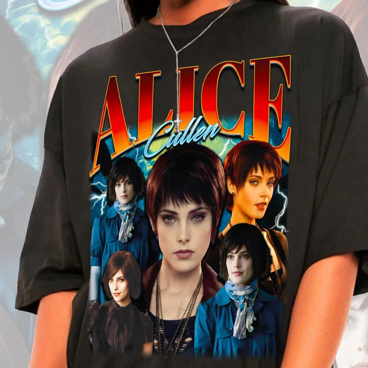 Alice Cullen Shirt Amerikaanse actrices, Vampire Movie Shirt Zomer los en ademend T-shirt voor heren en dames