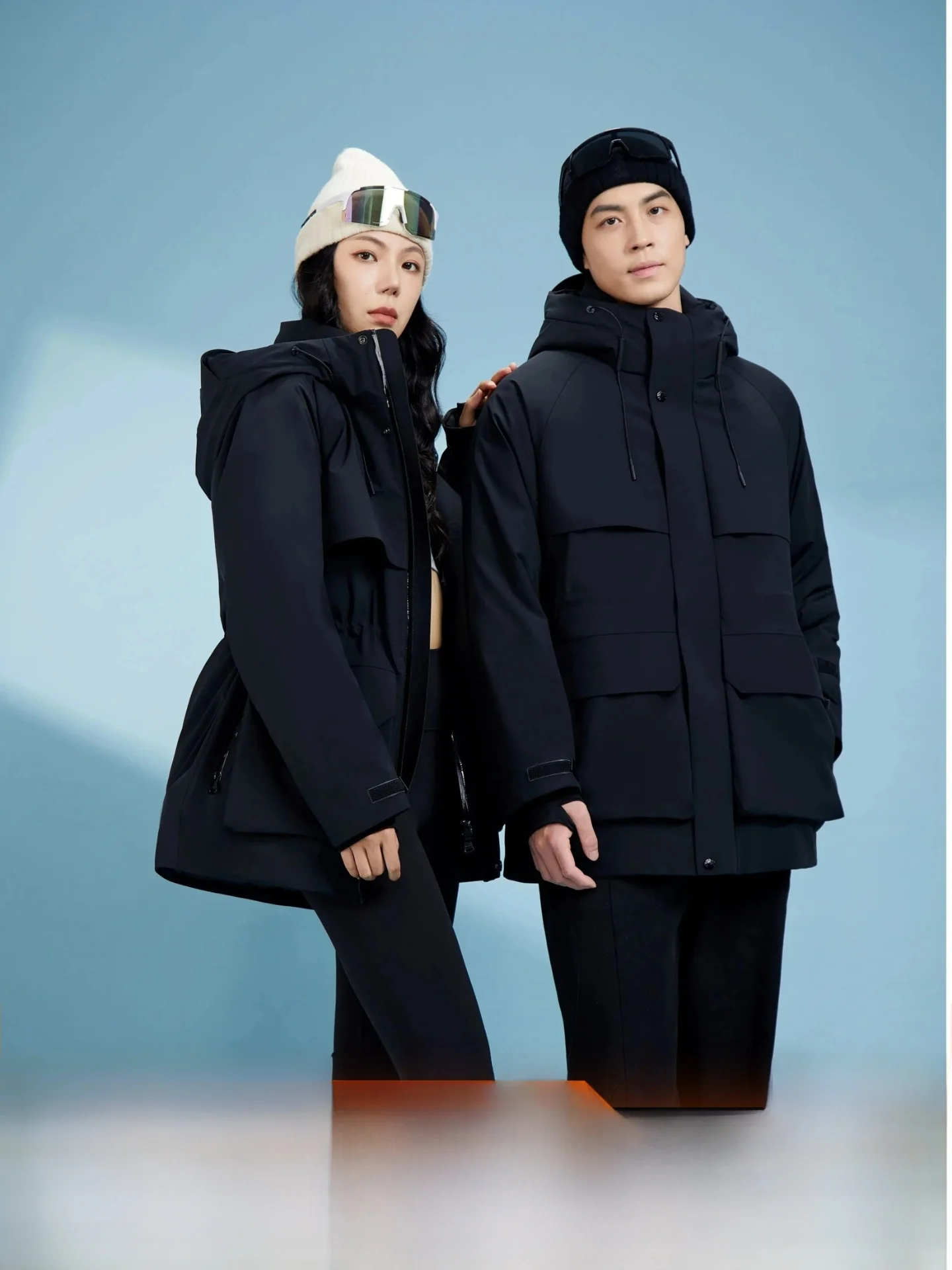 Tough Cold Resistant down Jacket Outdoor Three-Proof Men's Women's Winter Couples Coat Black Gold Series High Nylon Content