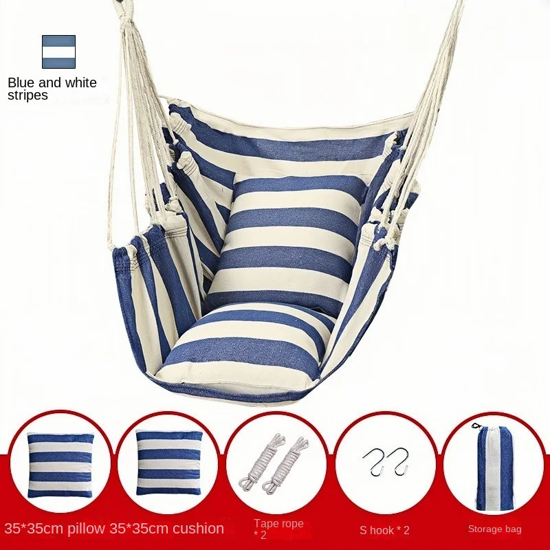 لتعليق الحبل كرسي معلق كرسي أرجوحة كرسي معلق لسكن الطلاب، كرسي هزاز مهد مع وسادتين، داخلي وخارجي #5