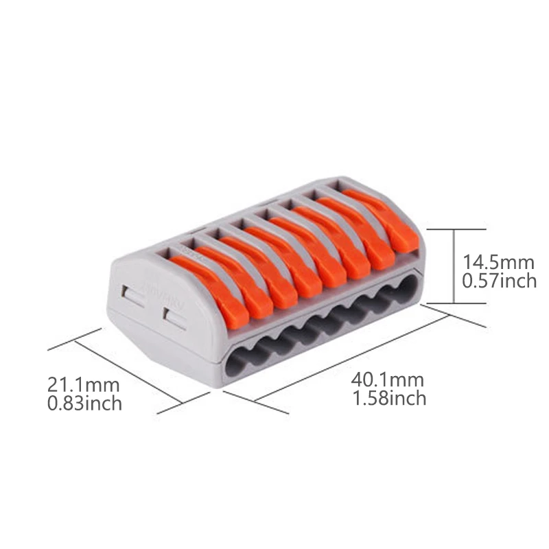30/100 Stuks Draad Connector Elektrische Strip Connectors Mini Kooi Lente Universele Compacte Snelle Bedrading Geleiders Push-In Terminal