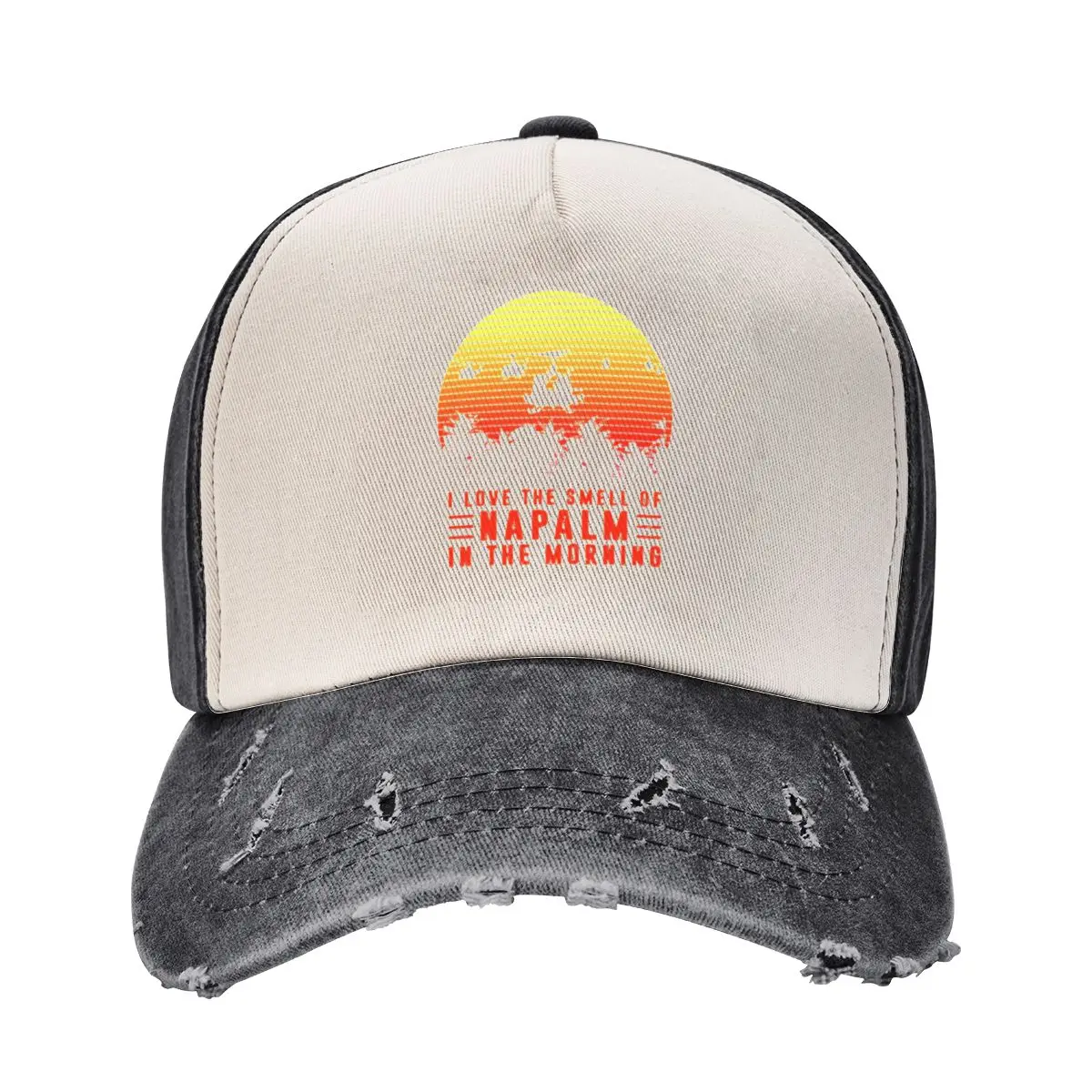 I Love The Smell of Napalm in The Morning Tee - Vintage Tee Baseball Cap Hat Beach black Luxury Brand Mens Hats Women's