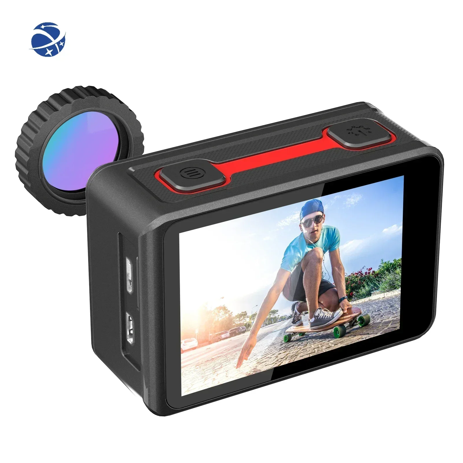 Original brand new new style selfie camera dual screen 24MP 4K 60fps EIS interchangeable lens sports action camera