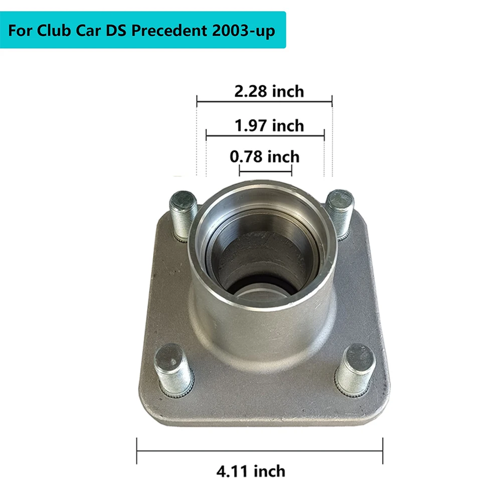 Front Wheel Hub Bearing Seat Kit for Ford Gas Electric Golf Carts 1981 2003 Alloy Material Direct OEM Replacement