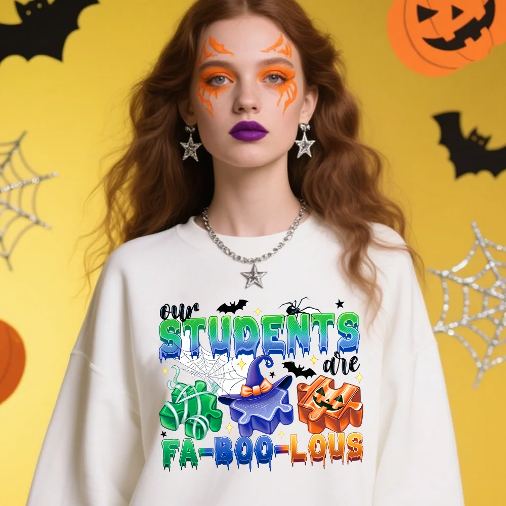 6 قطع من نقل الحديد بنمط موضوع الهالوين، رقع نقل الحرارة من الفينيل بألوان مختلطة للملابس والإكسسوارات التي تصنعها بنفسك