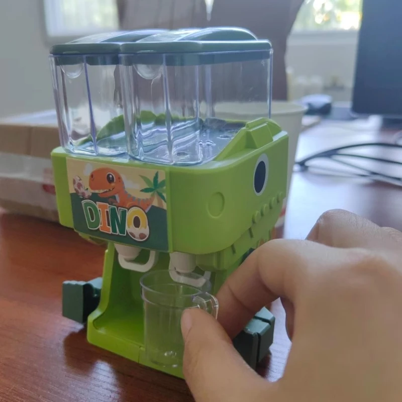Brinquedo dispensador de água de dupla temperatura de dinossauro: simula fabricação de bebidas quentes/frías. Mejora o desenvolvimento de role-play e habilidades sociais da cozinha