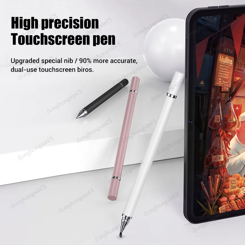 Pena Stylus kepala ganda, pensil pintar Tablet menggambar layar sentuh untuk Galaxy Tab A8 10.5 inci SM-X200 SM-X205