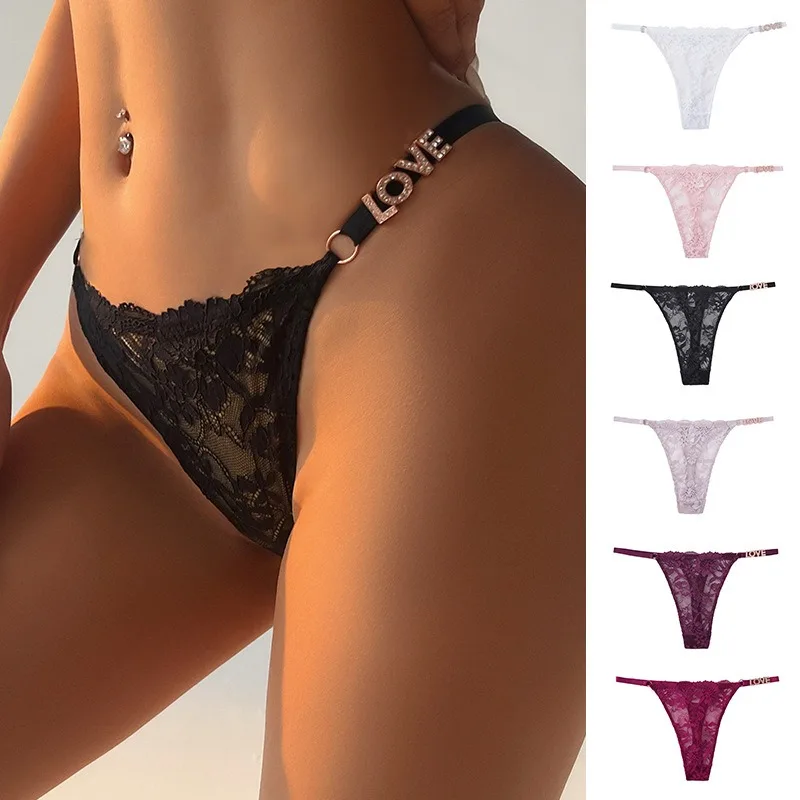 

Sexy Panties Women’s Lace Underwear Plus Size Low-Waist Sexy Underwear Cotton Crotch Breathable Thong Without Trace Briefs