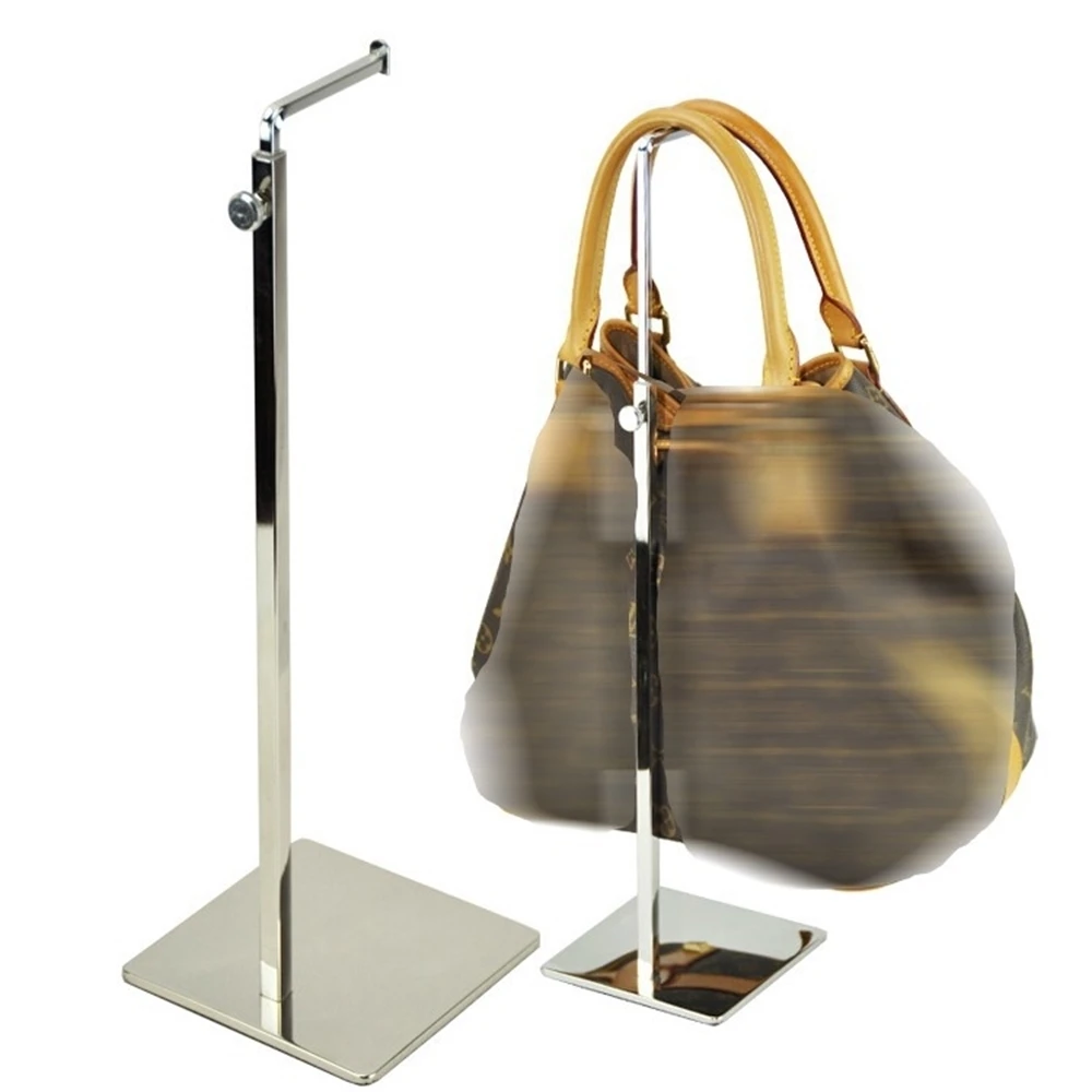 Adjustable Women Bag Handbag Display Rack Stand Mirror Metal Handbag Stand Holder Bag Holder Rack