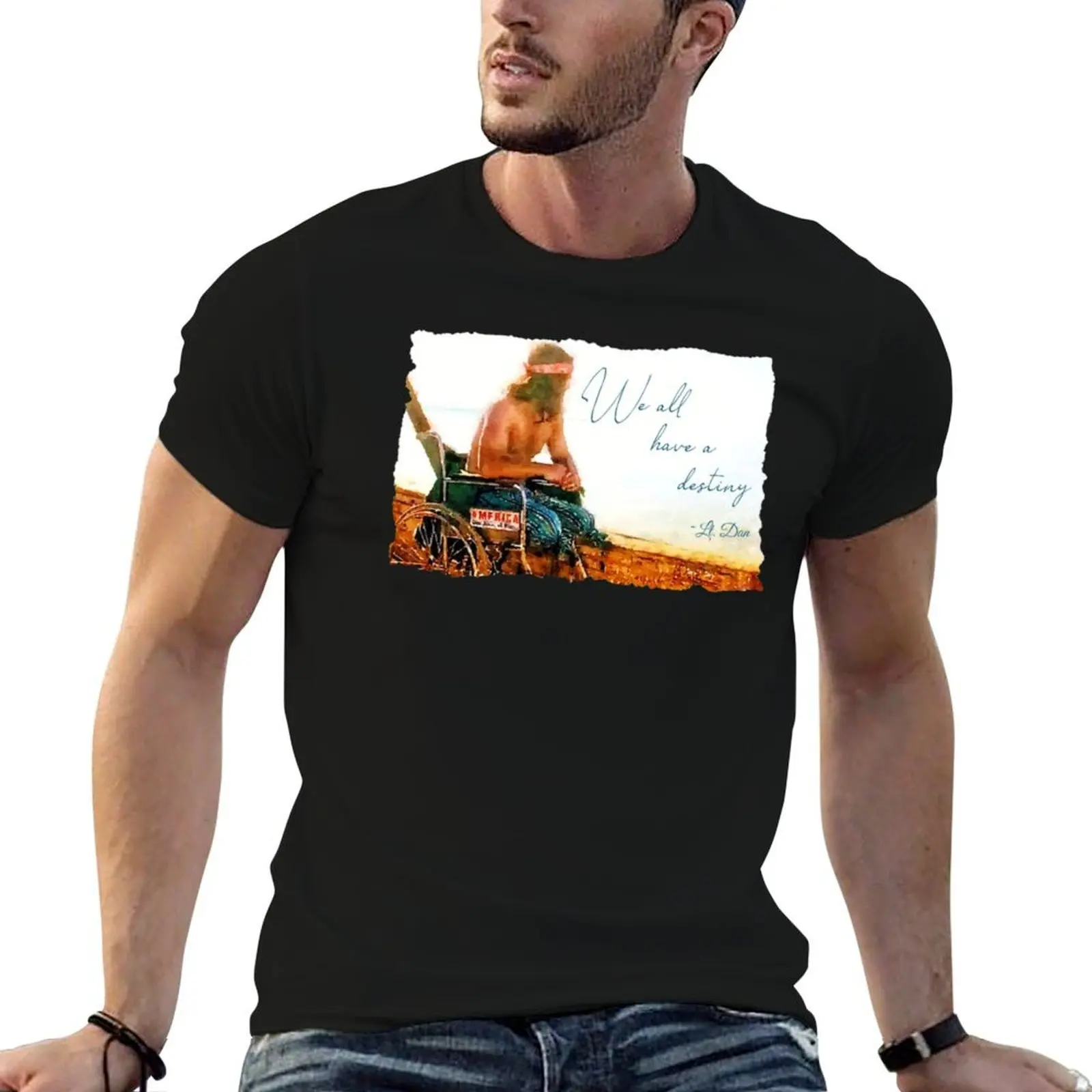 T-shirt Lt. Dan We All Have a Destiny pour homme, t-shirt graphique d'été pour hommes