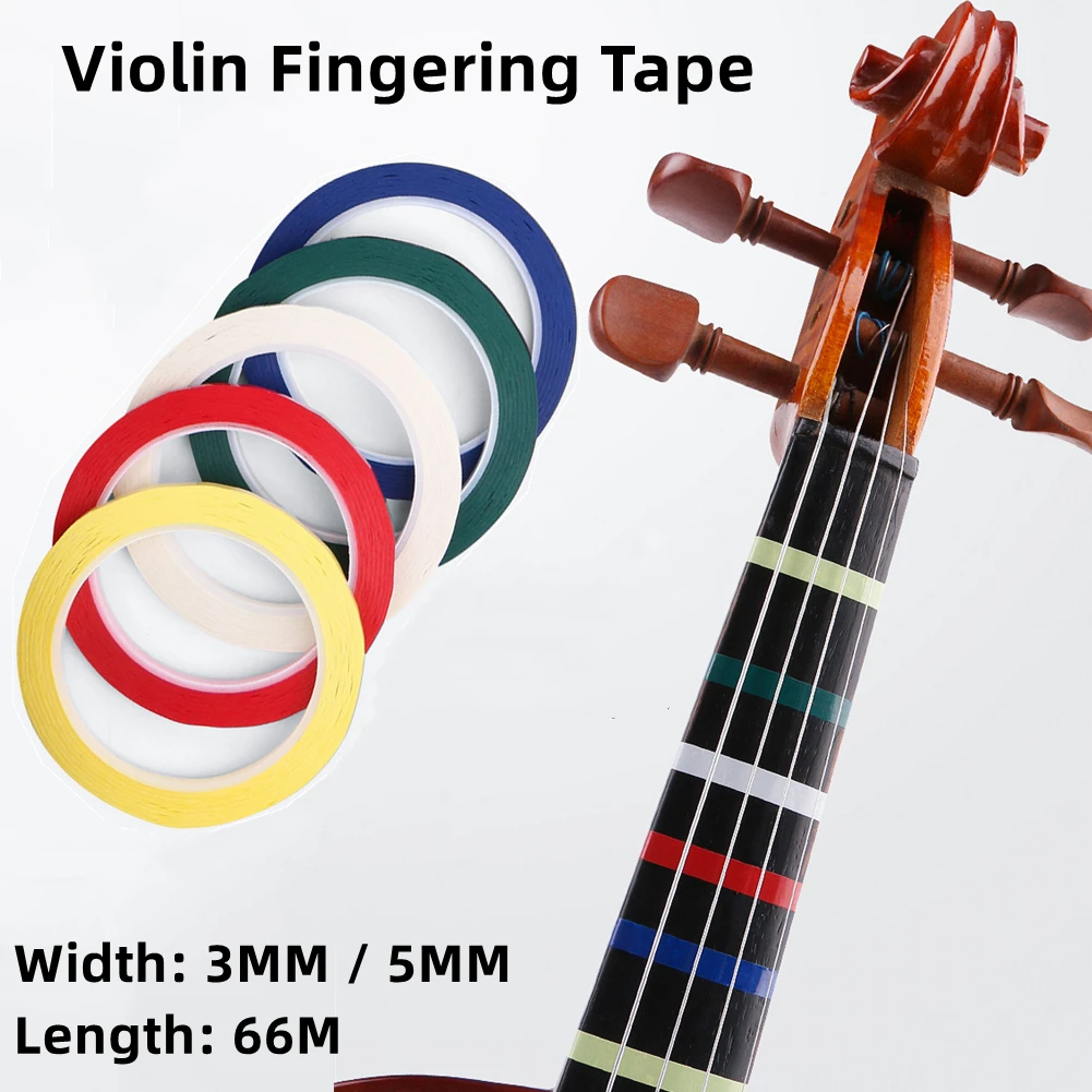 66m Violin Fingering Tape Hot Sale For Fretboard Positions Finger Guide Stickers Beginner Cello Instruments Part Accessories