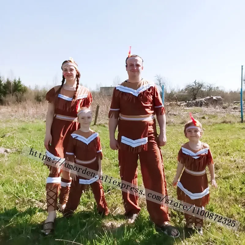 Umorden ハロウィン女性インド王女の衣装キッズガールズポカホンタスハントレス衣装 Purim パーティーマルディグラファンシードレス & J1