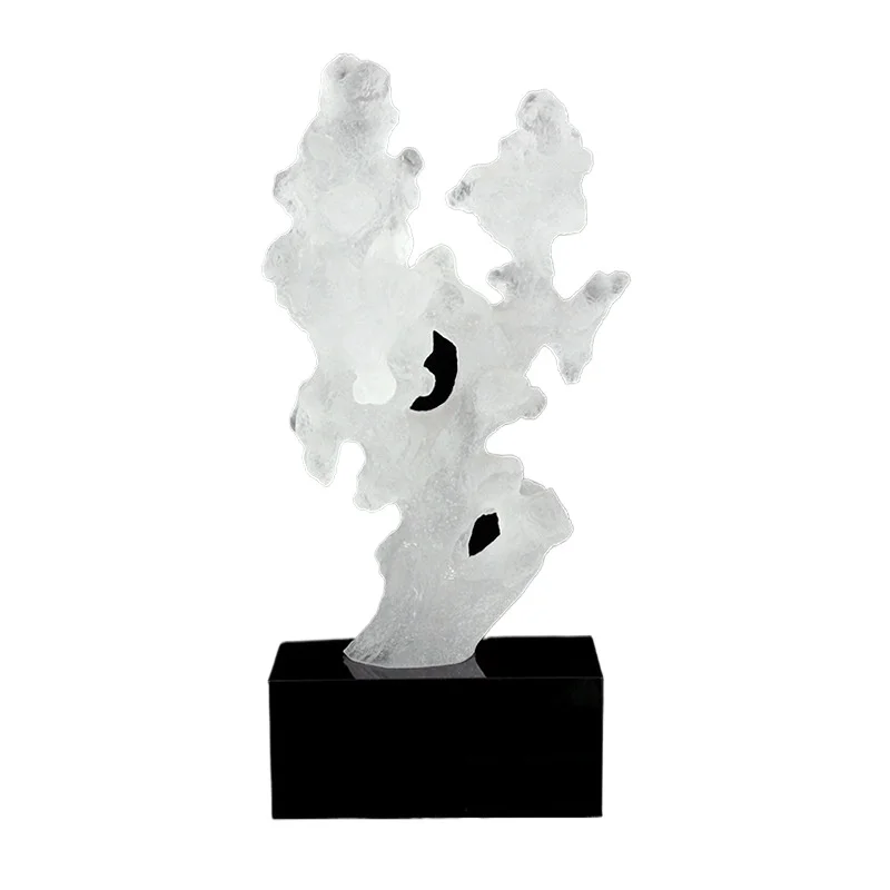

Glazed new Chinese style creative Taihu stone handicraft ornament model room study bookcase hotel soft decoration