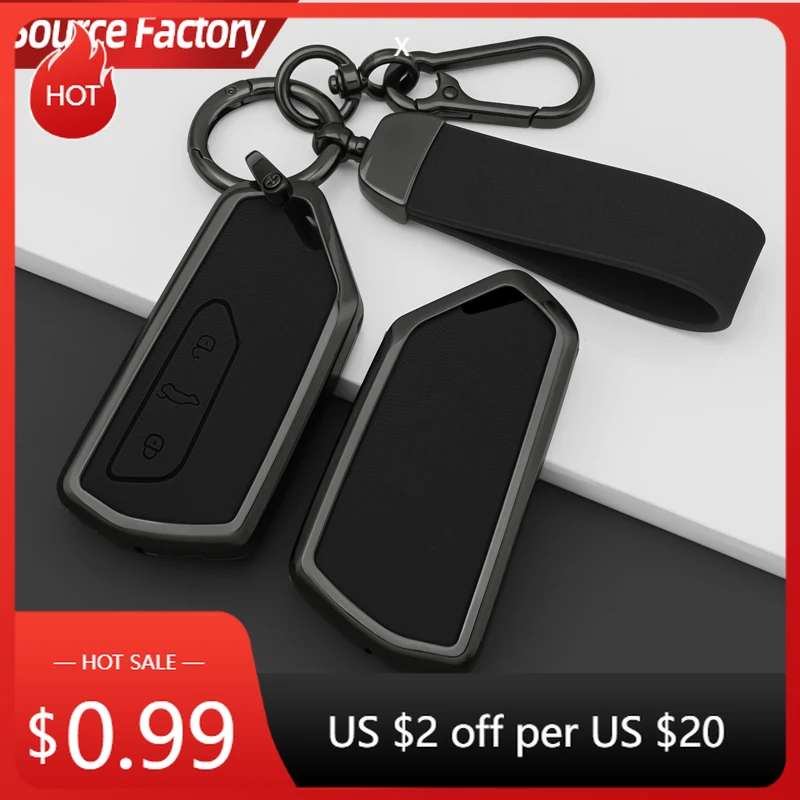 

Автомобильные наклейки из цинкового сплава, кожаный чехол для ключей от автомобиля для VW Volkseagen Golf 8 MK8 ID.3 ID.4 Cupra Skoda Octavia A8 SEAT Leon MK4 Fo