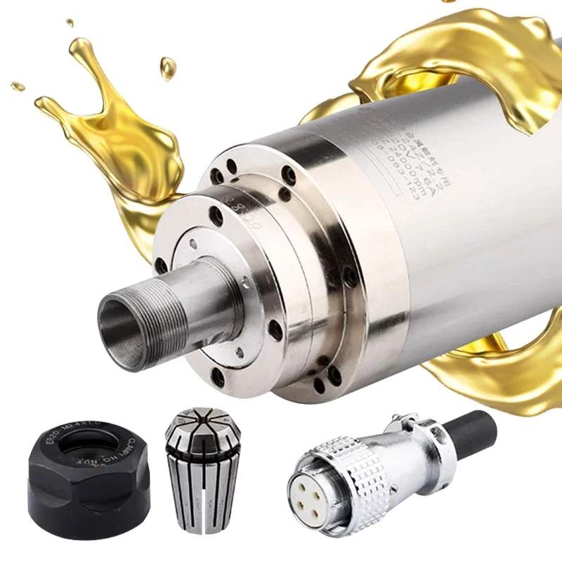 Cnc Metal Milling Machine 2.2kw Water Cooling Mini Brushless Spindle Motors For Turning Grinding 4 Bearings