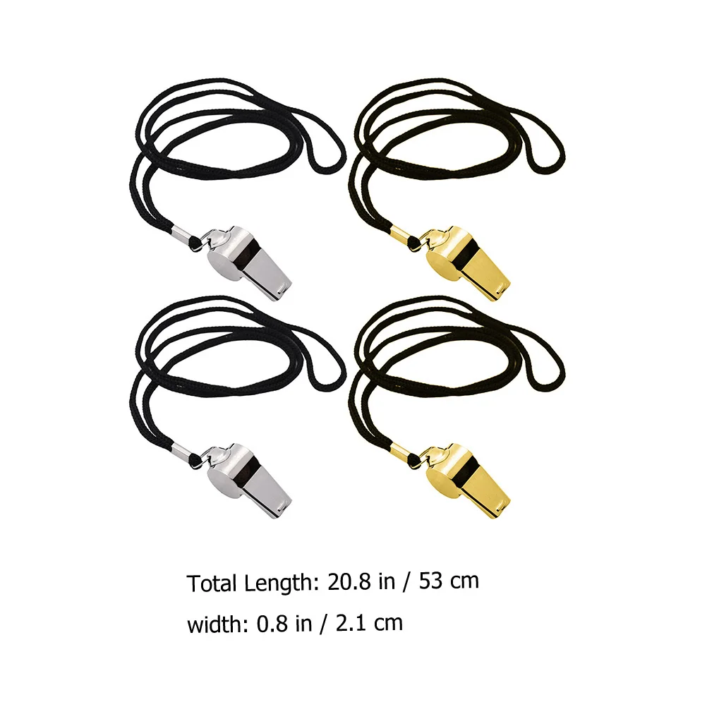 4 قطعة صافرة التخييم في الهواء الطلق صافرة السلامة المعدنية للمشي لمسافات طويلة السفر في حالات الطوارئ بقاء خفيفة الوزن المحمولة الحكم أداة رياضية #2