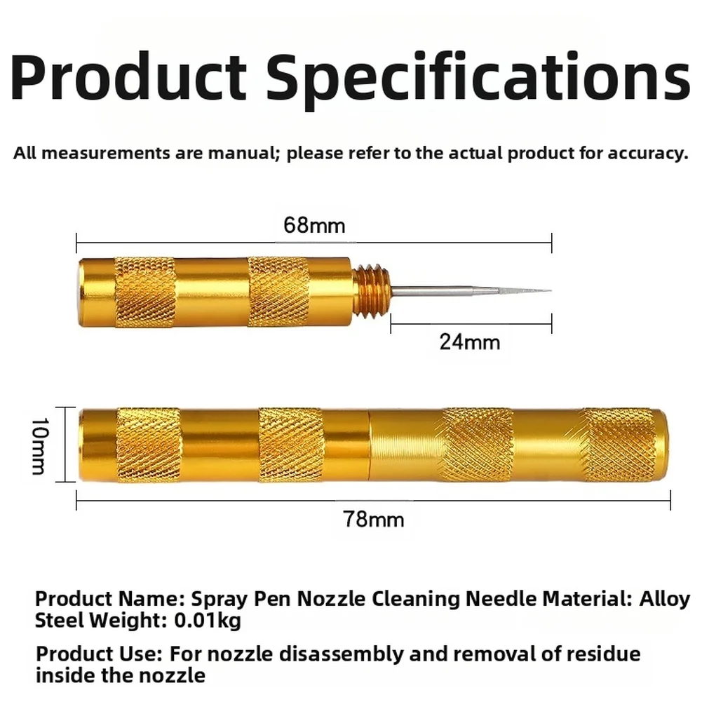 For Spray Nozzle Cleaning Needle with Disassembly Socket Constructed from Alloy Steel for Effective Airbrush Maintenance