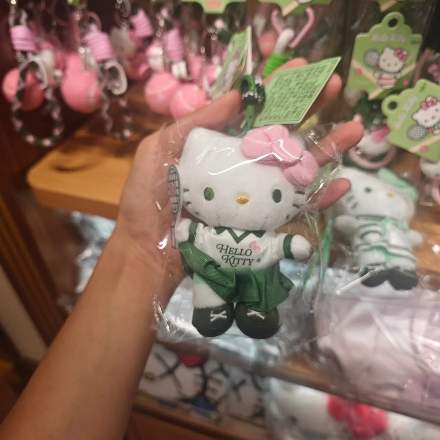 Sanrio Hello Kitty Tennis Diary Series Tennis Racket Keychain Cute Anime Character Pendant Bag Charm  Collectible Gift for Fans view 3