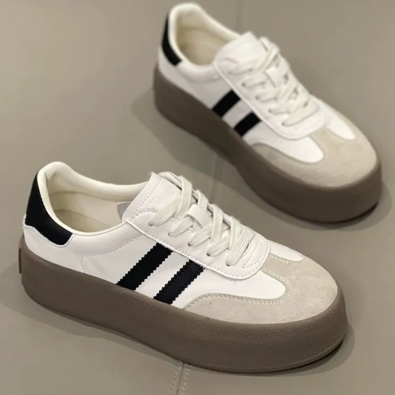 

Thick Soled Fashion Women's Casual Shoes Outdoor Lace Up Sneakers for Women Comfortable Female Versatile Vulcanize Sport Shoes