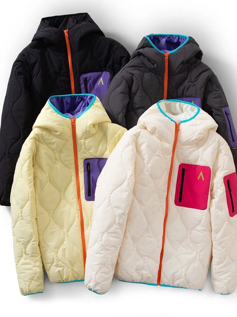 

Куртка хлопковая Dopne Color Blo с ромбовидным узором и капюшоном, осень-зима 2025, для активного отдыха, теплая, легкая