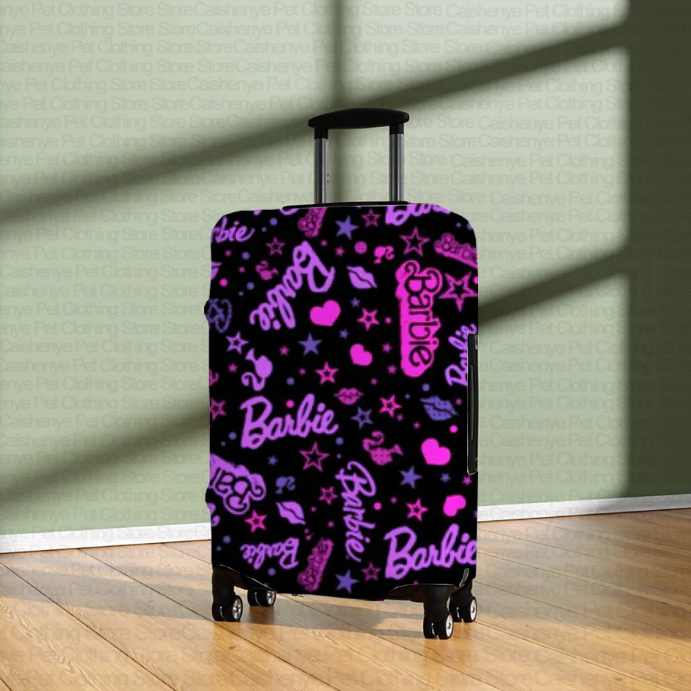 Barbie Princess Cartoon Pattern Print Fashion Girls Custom Suitcase Protective Cover 18-32 Inch Travel Accessories