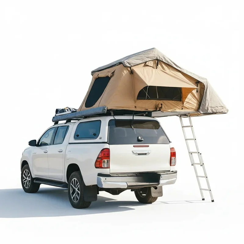 Auto Accessories Premium Heavy Duty Aluminum Alloy Pop-Up Roof Top Tent 2-4 Person All-Weather Four Season Camping