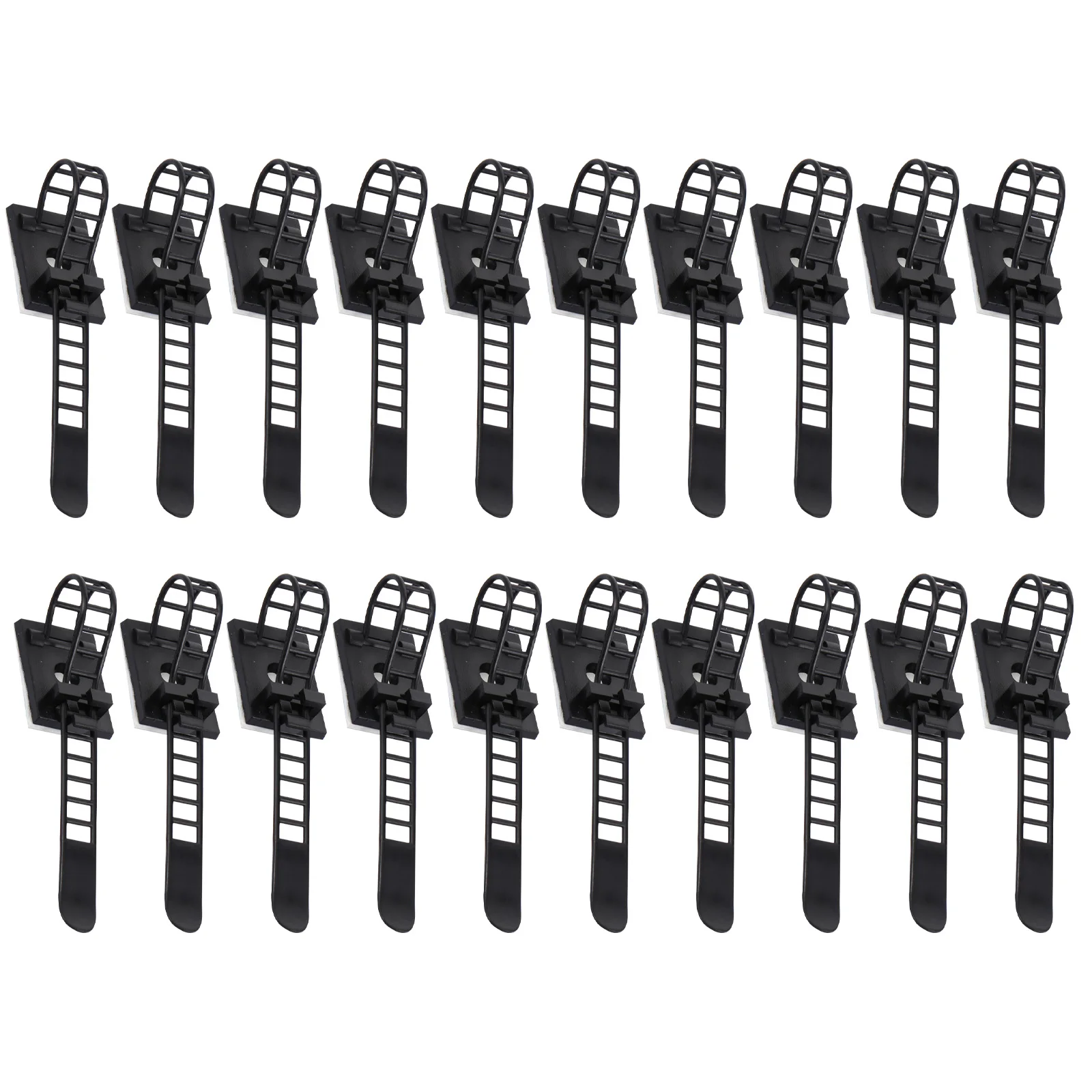 

50Pcs Self-Adhesive Adjustable Cable Clips Wire Organizer Holder Nylon Cable Ties Cord Clamp for Computer Printer