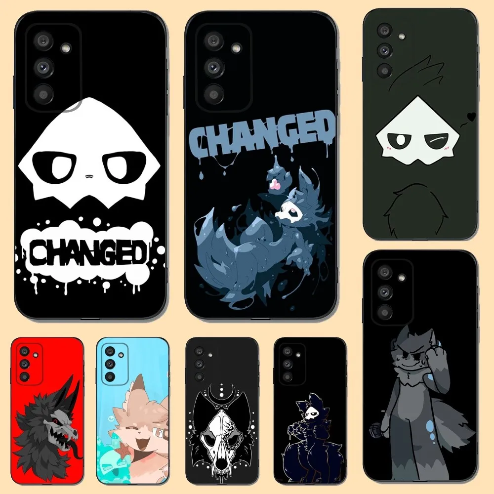 Changed Puro Reaction Sprite Phone Case For Samsung S23,22,21FE 20,10lite 9,8,5plus 6,7edge Note20,20ultra Black Silicone