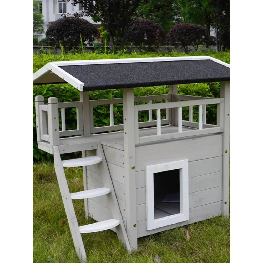 Solid wood pet nest indoor home outdoor  nest  cage   villa  air conditioning room online celebrity