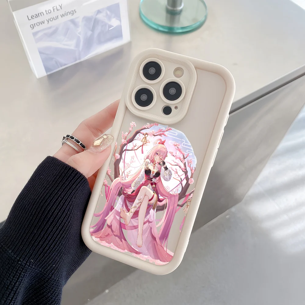 Juego Houkai 3rd Elysia funda de teléfono FUNDA para IPhone 17 16 15 14 13 12 11 MINI Plus Pro Max funda trasera suave de TPU