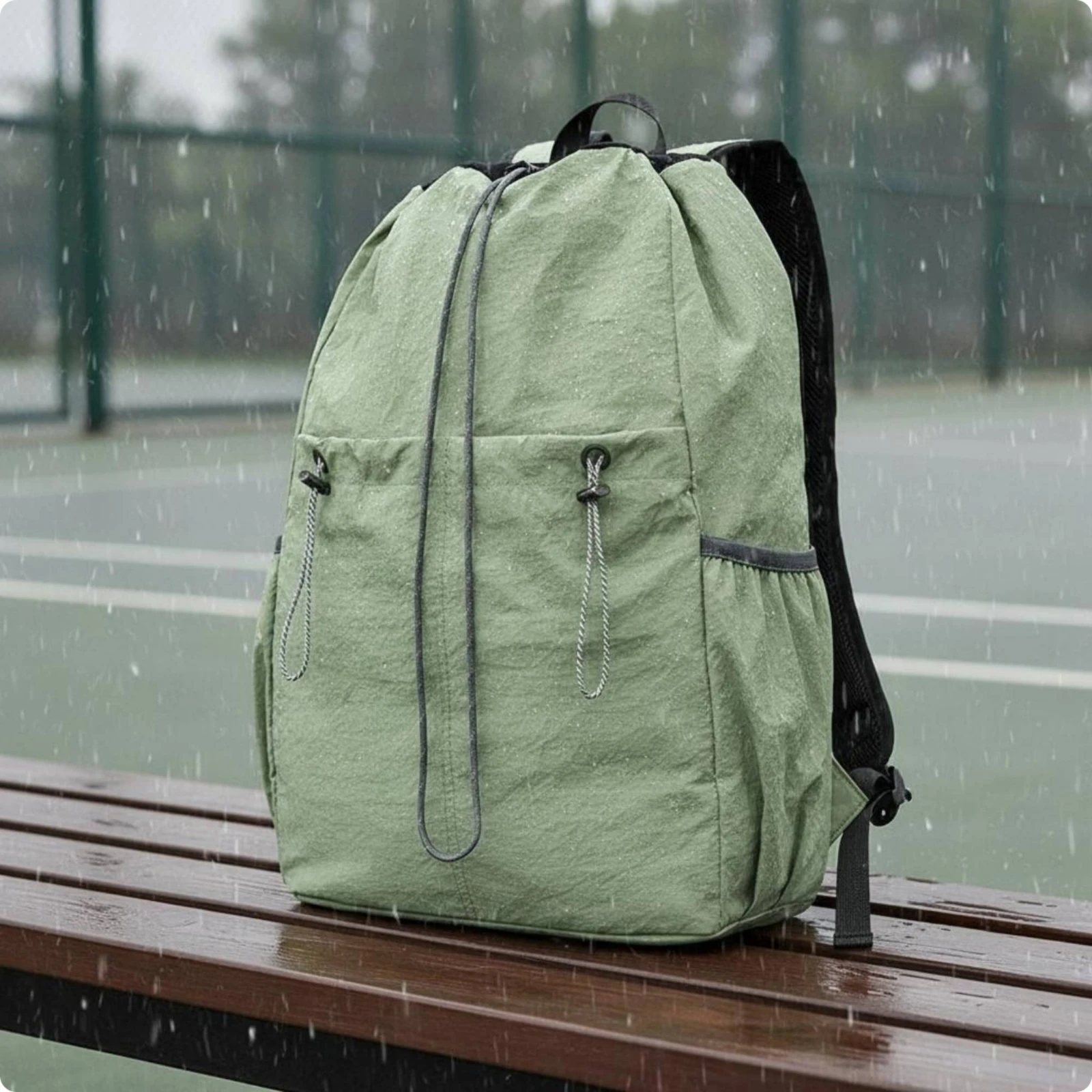 Drawstring Backpack Water-Resistant Cinch-Top Backpack Drawstring Bag Lightweight Cinch Bag Padded Shoulder Straps