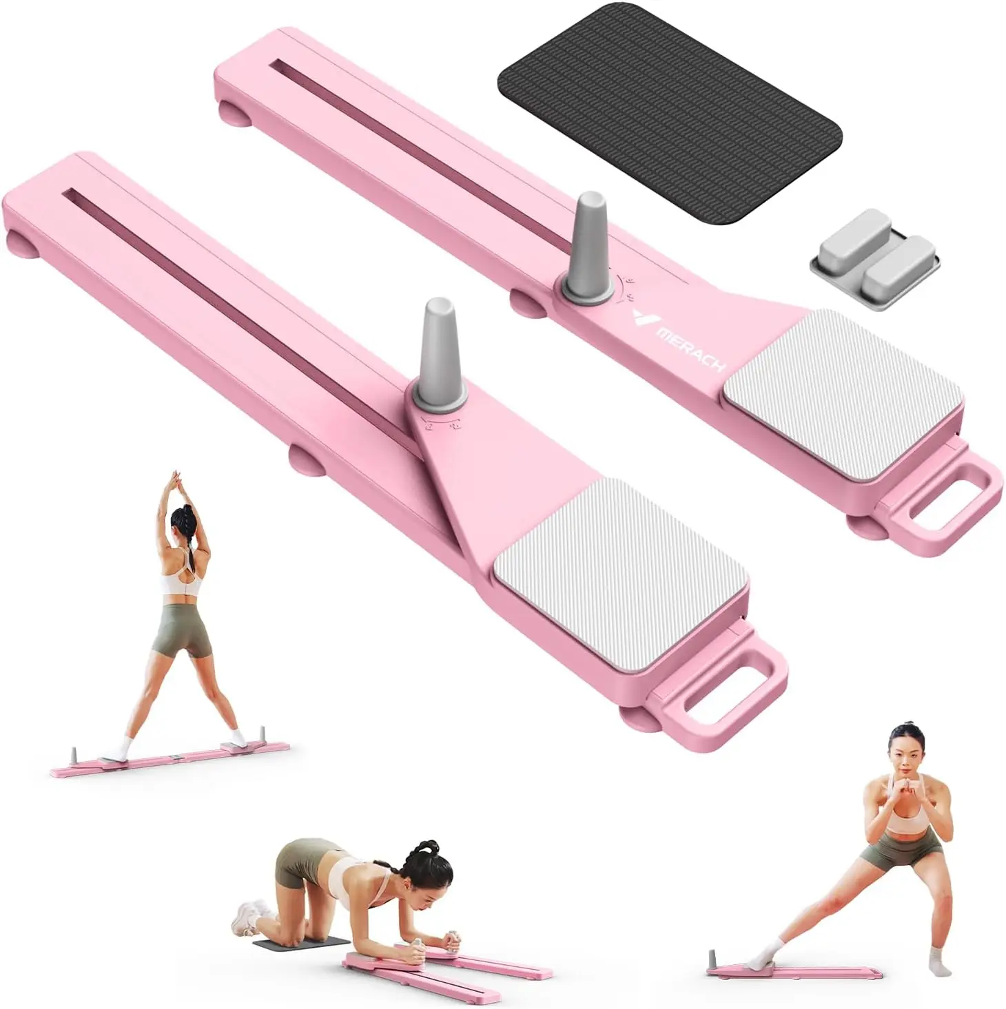 

Multifunctional Pilates Board with Detachable Ab Trainer, Anti-Slip Design for Core Workouts and Home Gym Use