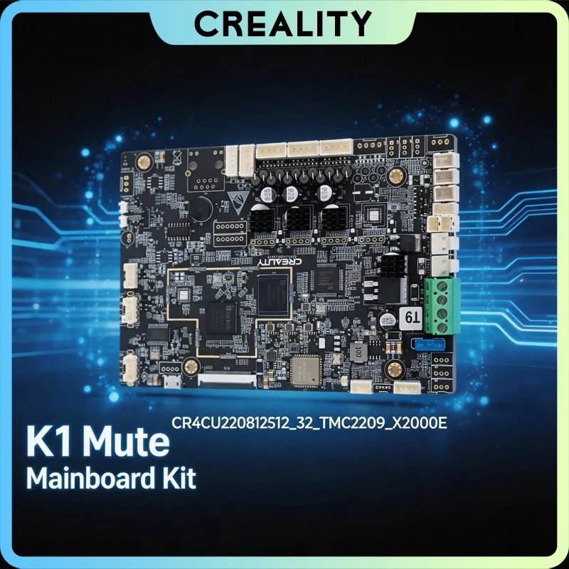 

Creality Original K1/K1 MAX Silent Motherboard Upgraded CR4CU220812S12 32Bit TMC2209 X2000E Mainboard for 3D Printer Parts