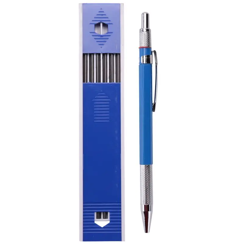 

AFOURT-Welders Pencil With Round Refills, 2.0 Mm Mechanical Pencil Marker For Pipe Fitter Welder Construction Woodworking