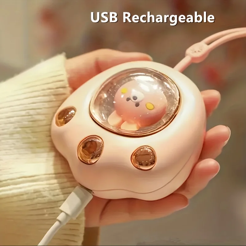 Mini Paw Hand Warmer 3-Gears 1200mAh USB Rechargeable Hand Warmer Thermal Autumn Winter Hot Handwarmer Kids Students Gift