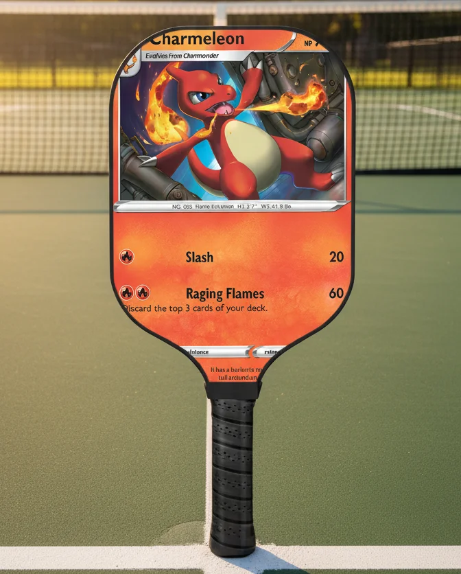 Animes Figura Estilo Único Pokemon Estética Fibra De Carbono Fibra De Vidrio Pickleball Paddle - Profesional/Intermedio/Arrancador