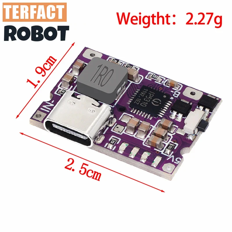 Ip5310 Type-C Usb-A 5V 3.1a Boost Converter Step-Up Power Module Power Bank Accessories With Switch Led Indicator TERFACT ROB
