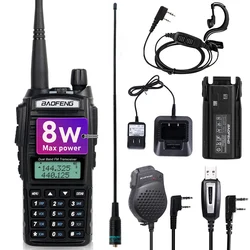 Baofeng UV-82 8w walkie talkies de alta potência rádio baofeng de longo alcance portátil rádio em dois sentidos duplo ptt rádio amador de banda dupla