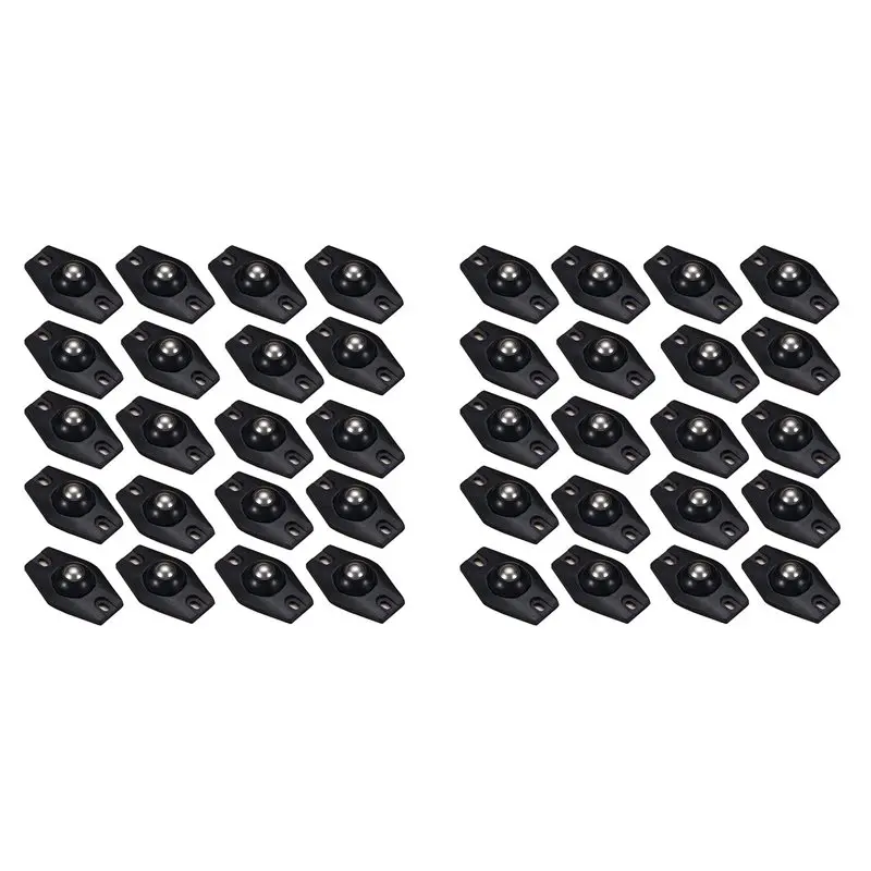 MOPHE-40 PCS Mini Ruedas Giratorias Ruedas para Muebles Ruedas Autoadhesivas Ruedas 360 ° Mini rueda universal con bola de rodillo