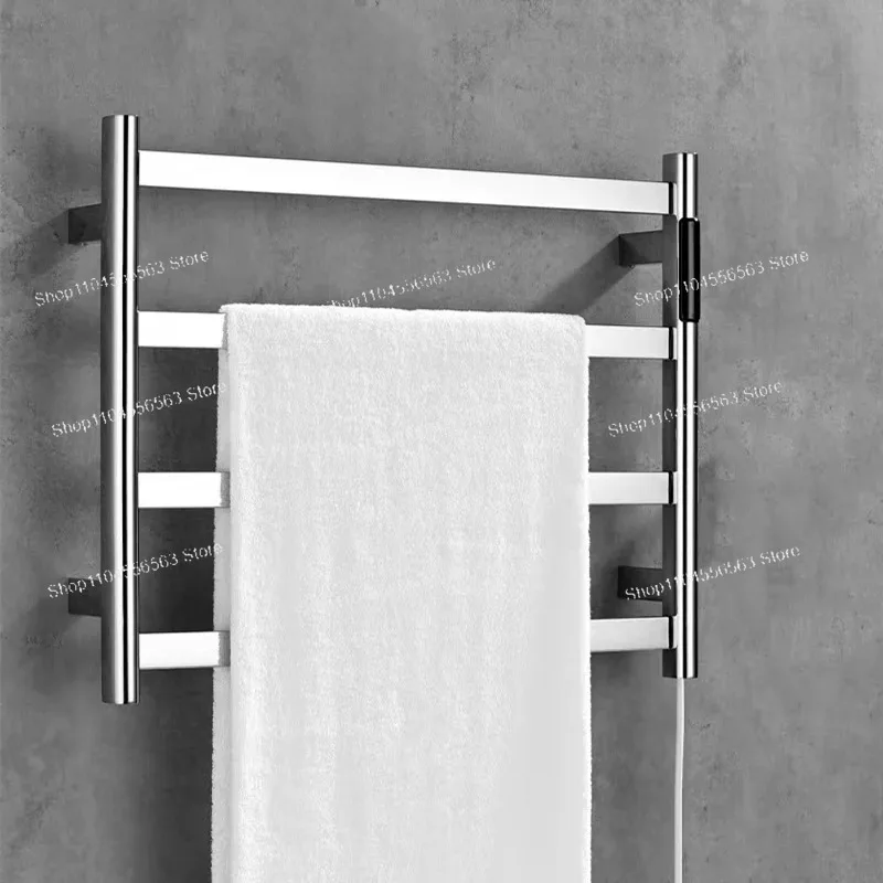 رف مناشف ساخن ذهبي مصقول - ستانلس ستيل ذكي مع تحكم في درجة الحرارة ومؤقت #1