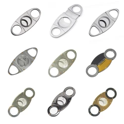 Stainless steel Cut Blade Sharp Pocket Cigar Cutter Oval-Shaped Cigar guillotine For Cigar Cutting tobacco cutters coupe cigare