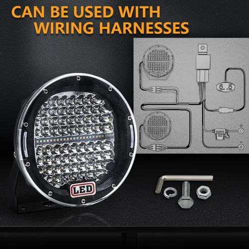 Imagen 2 del producto MONDEVIEW 380W 38000LM foco Circular de 7 pulgadas camión SUV luz de adaptación adecuada para vehículos todoterreno 4x4 ATV coches Jeep