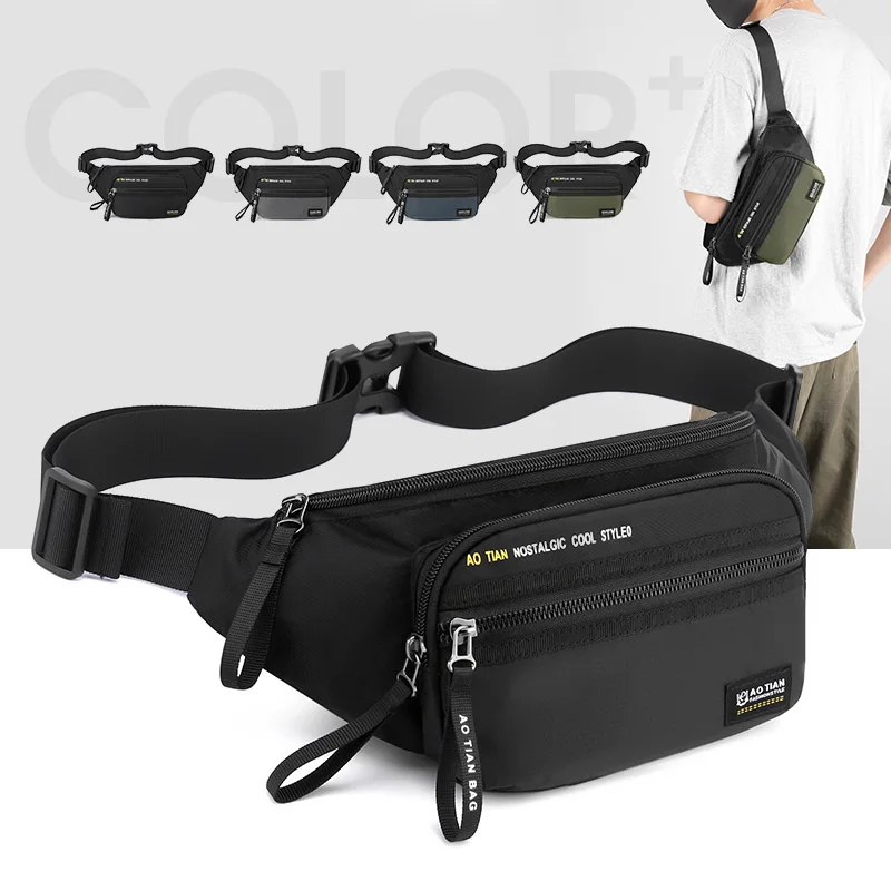 حقيبة كروس نسائية خفيفة الوزن من النايلون مع طباعة حروف وجيوب متعددة للاستخدام اليومي والتسوق #1