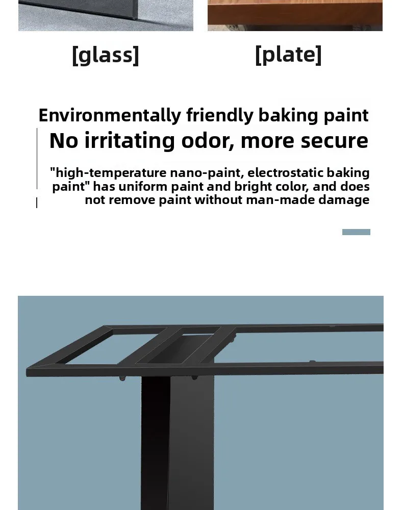 Metal coffee table tea table, frame wrought iron dining table feet modern and simple, rock slab table legs bracket