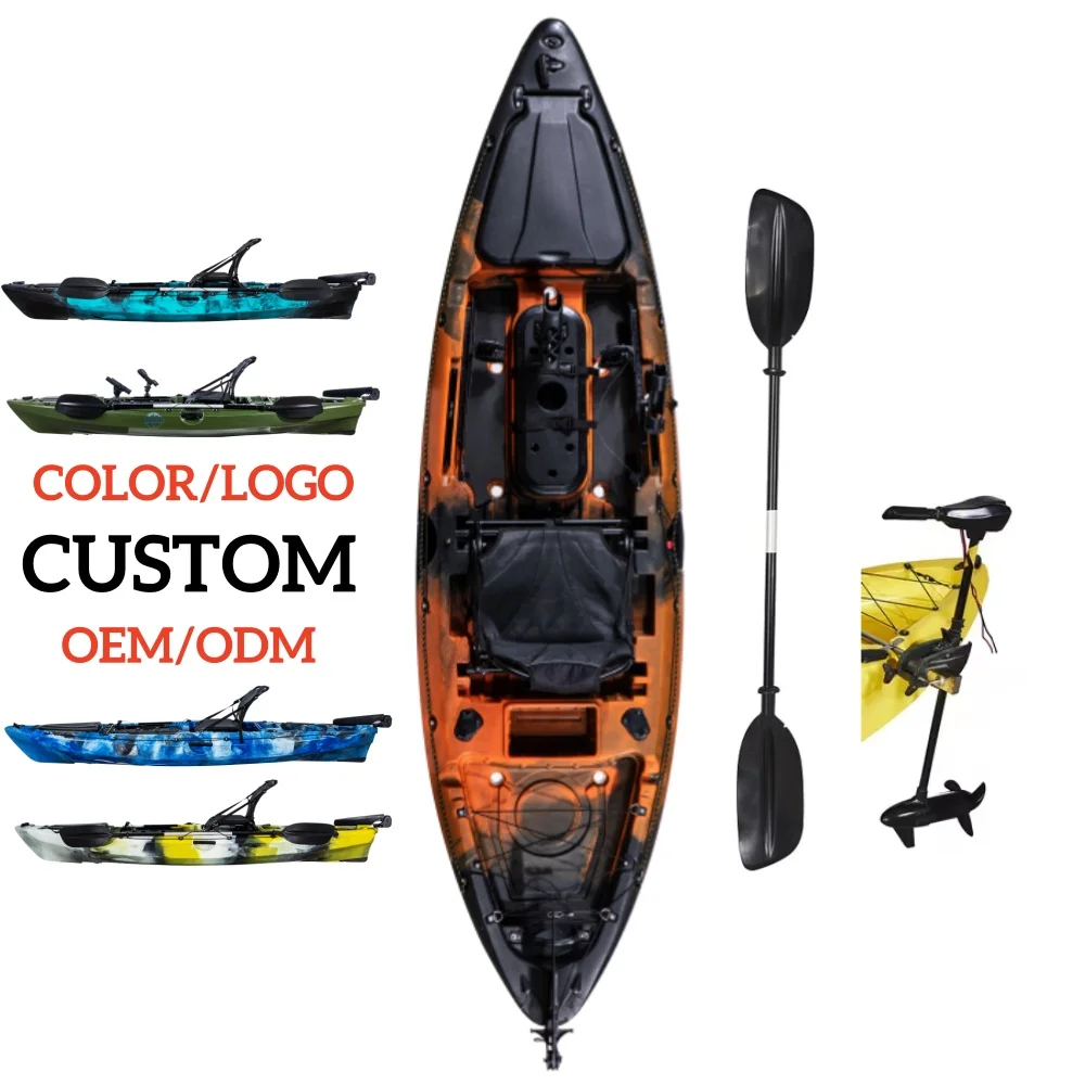 

Каяк LSF одноместный, 3-метровый, с педальным приводом, с веслом, для рыбалки, из LLDPE, для рек, материал корпуса PE.