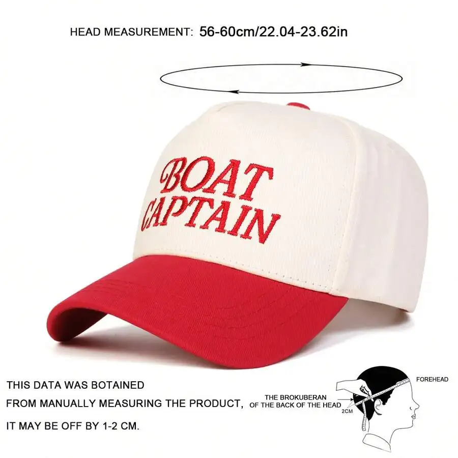 

Boat Captain Embroidered Baseball Cap Casual Five-Panel Hat For Adults