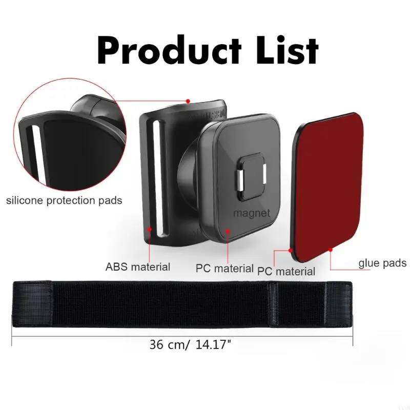 Uniwersalny pasek na nadgarstek magnetyczny opaska na działanie obudowy uchwyt telefonu