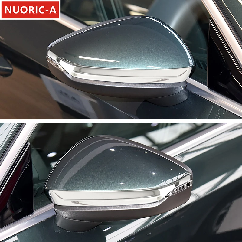 

For Audi A3 8Y 2021-2022 Car Styling Rearview Mirror Reversing Mirror Trim Strips Stainless Steel Exterior Accessories Stickers