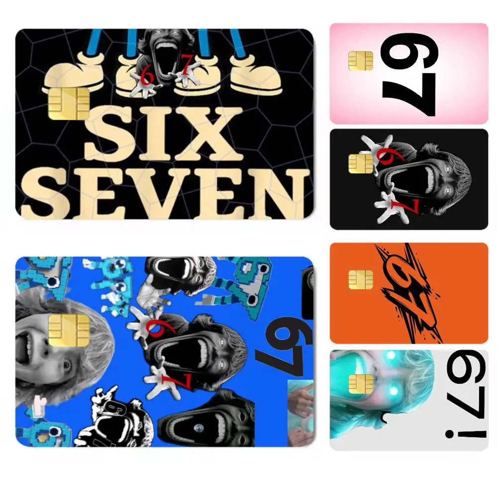67 Six-x Seven-n Credit Card HD Stickers Premium matte film effectively prevents fingerprints and daily abrasion.